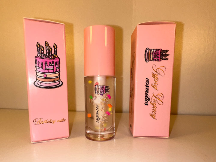 Lip gloss birthday cake